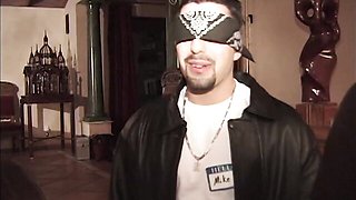 Alana Evans blonde bandana gang indoor