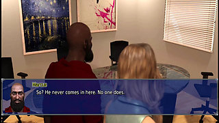 The office wife #21 - Stacy gave Marcus a hand job and sucked off the cum