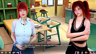 Teenage, double homework, porn game