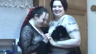 Chubby coeds Christina & Madalyn get messy