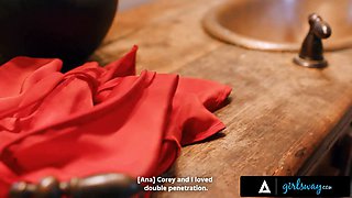 Girlsway - milf Cory Chase’s fuck holes dual stuffed by Ana Foxxx’s strap-on & toy in wild moist bang