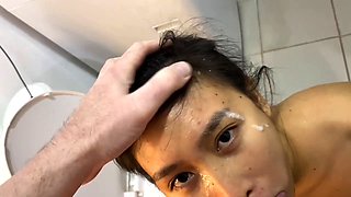 Sex slave, sloppy blowjob pov, extreme rough sex