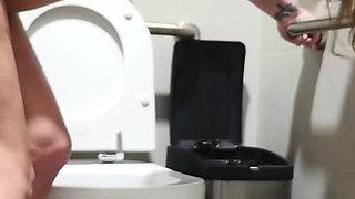 Real Amateur Couple Fucking in an Airport Bathroom