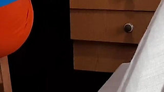 While My Neighbor Is Writing Her Term Paper, Her Girlfriend Seduces Me and We Cum at the Same Time