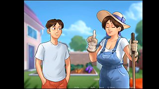 Helping the sexy cougar widow next door in summertime saga