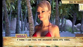 Island game, 3d girl and boy, stepdaughter 3d