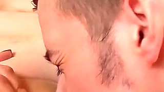 British Housewife Polishes a Man's Pole with Her Wet Shaved Pussy