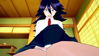 Midnight from My Hero Academia delivers an incredible footjob