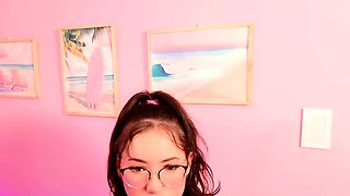 Close up teen foot worship
