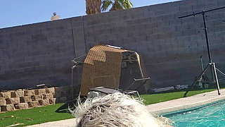 Fat Bimbo at the Pool