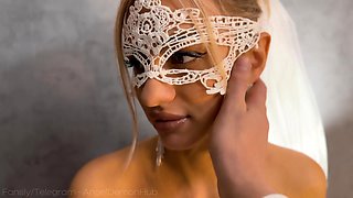 Pretty Slim Blonde Bride Cheats On Her Fiancé Having Sex With Her Step-bro Right Before the Wedding