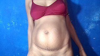 Indian Bhabhi Was Pressing Her Breasts Hard with Her Own Hands and Then Hindi Audio