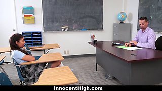 Jasmine Summers offers to be a teacher's sex toy in this hot classroom action