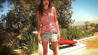 Brett Rossi and Celeste Stars Lesbian Fingering Poolside