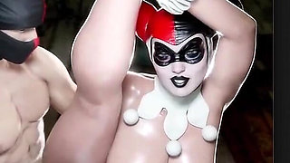 Tight Bald Pussy Harley Quinn Laughs While Getting a Nice Hard Bulging Fuck
