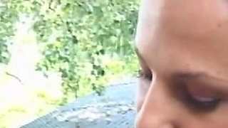 Very Hairy Pussy Brunette MILF Hardest Fuck in the Garden