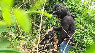 Malayali Couple Wild Outdoor Sex in Forest - Desi Village MMS 4K