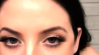 Nasty brunette pornstar with big boobs