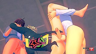 Persona 5 Yaoi - Ryuji Sakamoto In Middle Of A Threesome With Car Toon