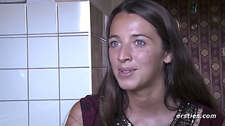 Ersties: Student Tanja Fingers Her Hairy Pussy