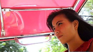 Petite Thai MILF picked up for horny sex