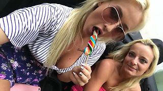 Fitness with hot blonde sluts