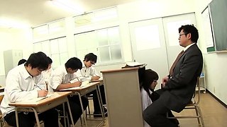Japanese teacher - fetish group sex gangbang in the