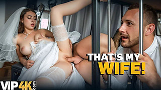 Bride4K: Charlotte Grey in Wedding Dress Gets Dominated by Big White Cock Stranger