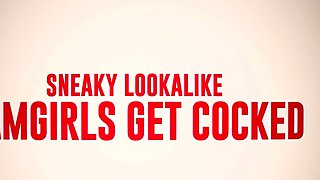 Sneaky Lookalike Camgirls Get Cocked.Jazmin Luv, Bella Luna