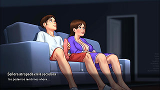 masturbation next to a perverted Milf who helps me - Summertime saga