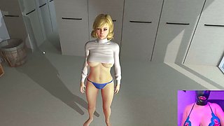 Two 3d cartoon cuties are ready for their bath