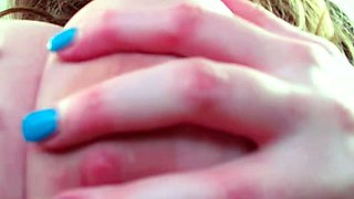 Busty amateur redhead babe fucks hard
