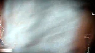 Cute amateur asian web cam girl playing with her toy