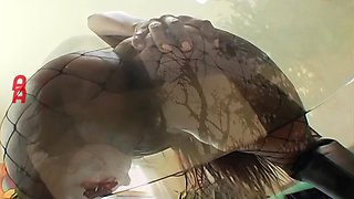 Aurora Jolie Ebony Anal DP Threesome
