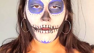 Amateur voyeur webcam BBW sucks cock for facial