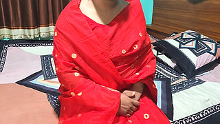 New Bangladeshi Red Saree Sex Video. Bangla Voice Hot Sex Video