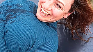 Public Self Pee on Bonnet of His Car