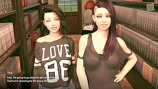 Big boobed hentai visual novel with 3D action and erotic stories