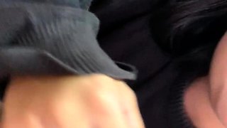 Beautiful young Latina gets excited when she sees my cock