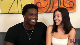 Tiny Natalie Brooks Sucks Louie Smalls’s Cock In Her First Porn Scene!