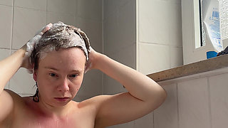 Teen with Perfect Body Showers