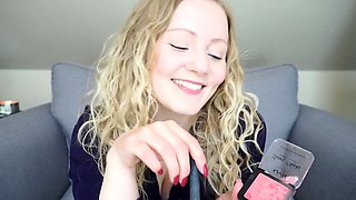 Naughty blonde femdom fetish hottie rams ass with strapon