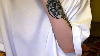 Emo teen Becka solo webcam masturbation