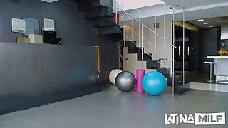 Yeri Blue Seduces in Wild Latina Yoga Passion