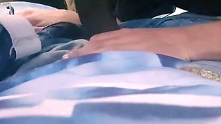 AMATEUR BLONDE SUCKING A BIG BLACK COCK IN A CAR