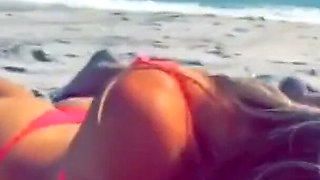 Sparks Go Wild Fucking While Wearing Thongs on the Beach