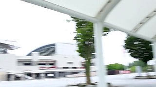 336KNB-283　【欲求不満な転勤族の巨尻奥様】「引っ越してきたばかりで、仕事もないし友達もいないし、夫も仕事だし…で暇なので」という事で桃尻奥様がAVに応募！！