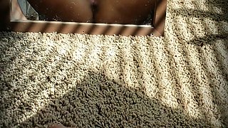 Close up solo beauty toying ass
