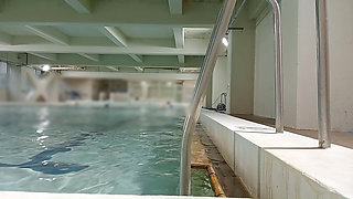 Japanese Mature Woman at the Pool