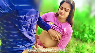 Innocent Desi Village Girl First Time Sex in Jungle, Village Girl Tight Pussy Fucking First Time XXX Video